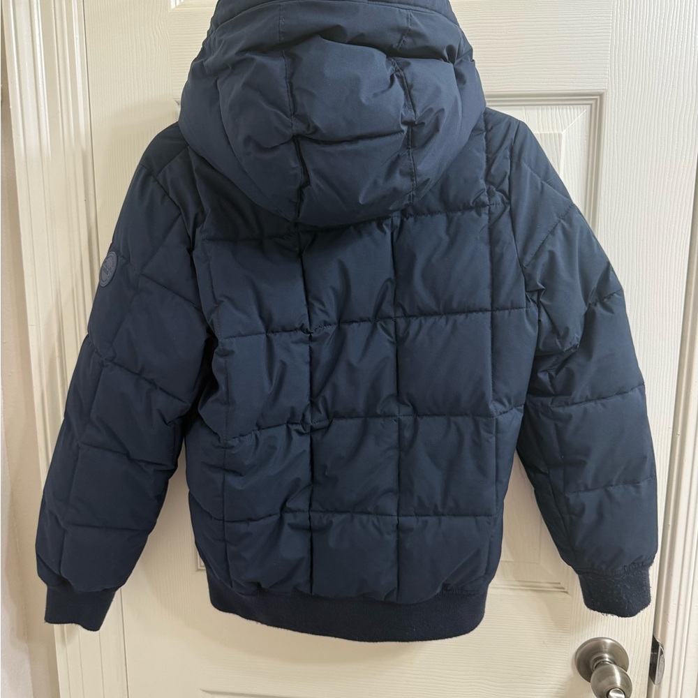 Abercrombie Kids Navy Blue Fur Lined Puffer Jacket - Picture 2 of 6